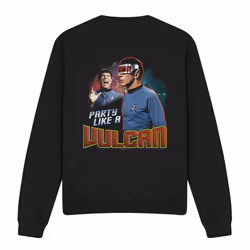 Star Trek Unisex Adult Party Like a Vulcan Sweatshirt - XXL, Black