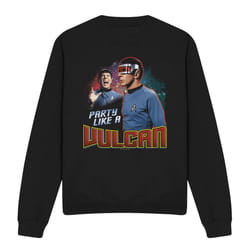 Star Trek Unisex Adult Party Like a Vulcan Sweatshirt - XXL, Black