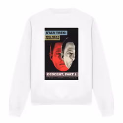 Star Trek Unisex Adult The Next Generation Season 6 Episode 26 Sweatshirt - XXL, White