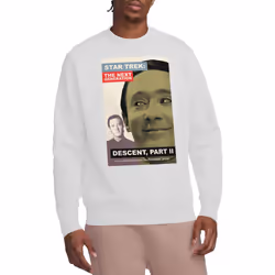 Star Trek Unisex Adult The Next Generation Season 7 Episode 1 Sweatshirt - S, White