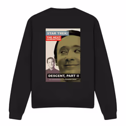 Star Trek Unisex Adult The Next Generation Season 7 Episode 1 Sweatshirt - M, Black