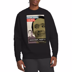 Star Trek Unisex Adult The Next Generation Season 7 Episode 1 Sweatshirt - L, Black