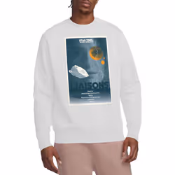 Star Trek Unisex Adult The Next Generation Season 7 Episode 2 Sweatshirt - S, White