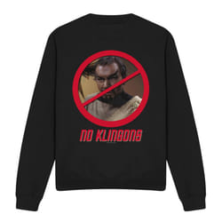 Star Trek Unisex Adult No Klingons Sweatshirt - M, Black