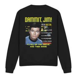 Star Trek Unisex Adult All of the Above Sweatshirt - XXL, Black