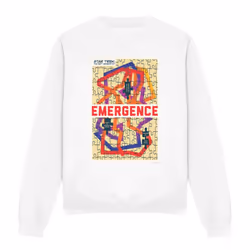 Star Trek Unisex Adult The Next Generation Season 7 Episode 23 Sweatshirt - XL, White