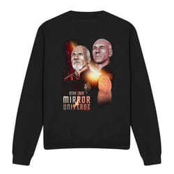 Star Trek Unisex Adult Mirror Jean-Luc Picard Sweatshirt - XXL, Black