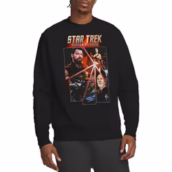 Star Trek Unisex Adult Panels Sweatshirt - XXL, Black