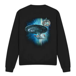 Star Trek Unisex Adult Ship 30 Sweatshirt - XXL, Black