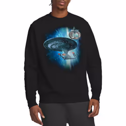 Star Trek Unisex Adult Ship 30 Sweatshirt - XXL, Black