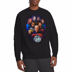 Star Trek Unisex Adult 30 Crew Sweatshirt - XXL, Black