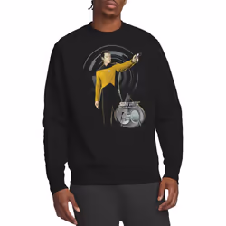 Star Trek Unisex Adult 30 Data Sweatshirt - S, Black