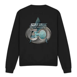 Star Trek Unisex Adult The Next Generation 30 Logo Sweatshirt - XXL, Black