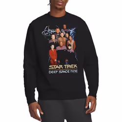 Star Trek Unisex Adult DS9 Crew Sweatshirt - XL, Black