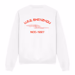 Star Trek Unisex Adult Shenzhou Athletic Sweatshirt - XXL, White