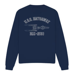 Star Trek Unisex Adult Hathaway Athletic Sweatshirt - XXL, Navy