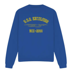 Star Trek Unisex Adult Excelsior Athletic Sweatshirt - XL, Royal Blue