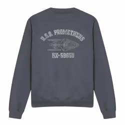 Star Trek Unisex Adult Prometheus Athletic Sweatshirt - XL, Charcoal