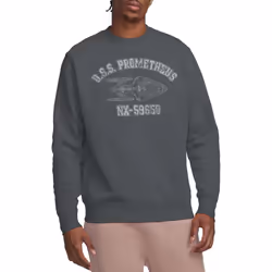 Star Trek Unisex Adult Prometheus Athletic Sweatshirt - XL, Charcoal