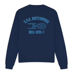 Star Trek Unisex Adult Enterprise E Athletic Sweatshirt - XXL, Navy