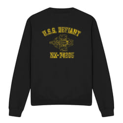 Star Trek Unisex Adult Defiant Athletic Sweatshirt - S, Black