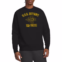 Star Trek Unisex Adult Defiant Athletic Sweatshirt - S, Black
