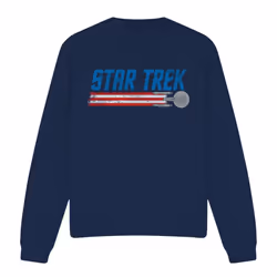 Star Trek Unisex Adult Enterprise Americana Sweatshirt - XXL, Navy