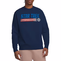 Star Trek Unisex Adult Enterprise Americana Sweatshirt - XXL, Navy