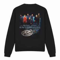 Star Trek Unisex Adult Enterprise Crew Sweatshirt - XL, Black