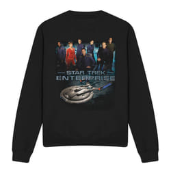 Star Trek Unisex Adult Enterprise Crew Sweatshirt - XXL, Black
