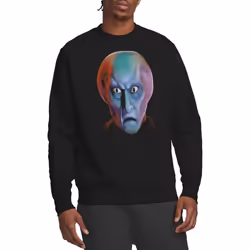 Star Trek Unisex Adult Balok Head Sweatshirt - XXL, Black