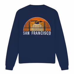 Star Trek Unisex Adult San Francisco Trek Sweatshirt - L, Navy