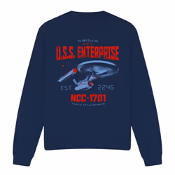 Star Trek Unisex Adult Stardate 2245 Sweatshirt - S, Navy