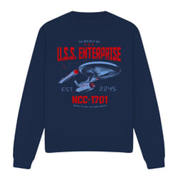Star Trek Unisex Adult Stardate 2245 Sweatshirt - S, Navy