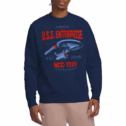 Star Trek Unisex Adult Stardate 2245 Sweatshirt - M, Navy