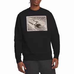 Star Trek Unisex Adult Enterprise Kanji Sweatshirt - S, Black