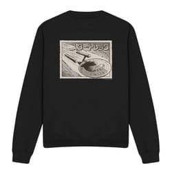 Star Trek Unisex Adult Enterprise Kanji Sweatshirt - L, Black