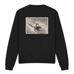 Star Trek Unisex Adult Enterprise Kanji Sweatshirt - XXL, Black