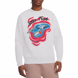 Star Trek Unisex Adult Airbrush Sweatshirt - XL, White
