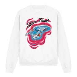 Star Trek Unisex Adult Airbrush Sweatshirt - XXL, White