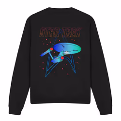 Star Trek Unisex Adult Neon Sweatshirt - XL, Black