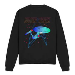 Star Trek Unisex Adult Neon Sweatshirt - XL, Black