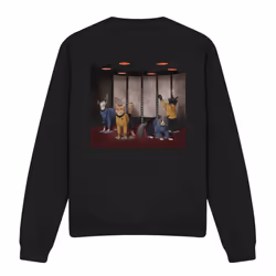 Star Trek Unisex Adult Beam Meow Up Sweatshirt - S, Black