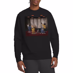 Star Trek Unisex Adult Beam Meow Up Sweatshirt - S, Black