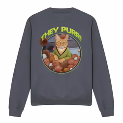 Star Trek Unisex Adult The Purr Sweatshirt - S, Charcoal