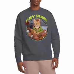 Star Trek Unisex Adult The Purr Sweatshirt - L, Charcoal