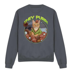 Star Trek Unisex Adult The Purr Sweatshirt - XXL, Charcoal