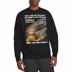 Star Trek Unisex Adult Cat Fight Sweatshirt - S, Black