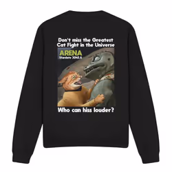 Star Trek Unisex Adult Cat Fight Sweatshirt - M, Black