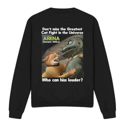 Star Trek Unisex Adult Cat Fight Sweatshirt - M, Black